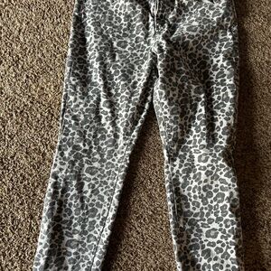LOFT Leopard-Print Straight Leg Pants